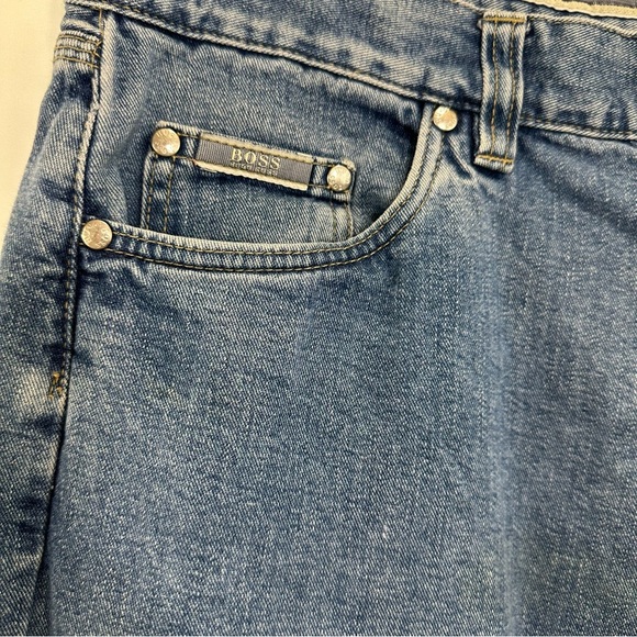 Hugo Boss Alabama Jeans Men’s 36-34 Shortened Blue Baggy - Picture 3 of 10